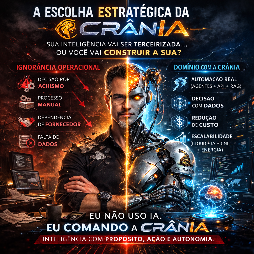 Folder estratégico da CrânIA com Fábio Souza e proposta de automação real